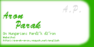 aron parak business card